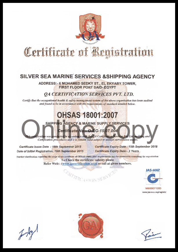 OHSAS 18001 Certification