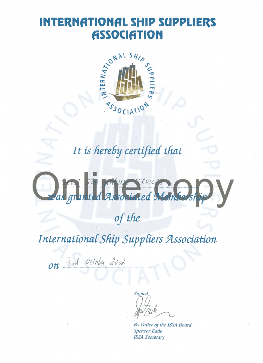 ISSA Certificate